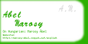 abel marosy business card
